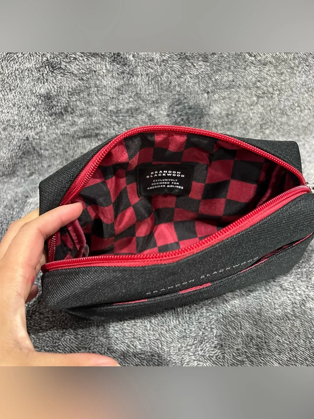 Brandon Blackwood American Airlines First Class Toiletry Bag